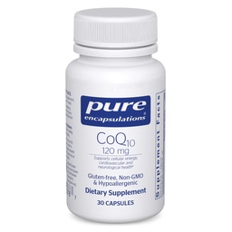 Pure Encapsulations CoQ10 120 mg - Coenzyme Q10 συμπλήρωμα για την υγεία της καρδιάς, την ενέργεια, τα αντιοξειδωτικά, τον εγκέφαλο και τη μνήμη υγεία - Κυτταρική υγεία, γνωστική & καρδιοαγγειακή υποστήριξη* - 30 κάψουλες