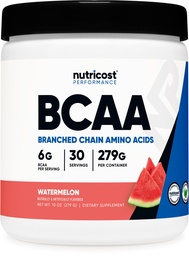 Nutricost BCAA Σκόνη (Watermelon, 30 εξυπηρετούν) - Βέλτιστη 2:1:1 Λόγος