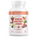 Vitalyra Super Fruits & Veggies - Daily Superfood Capsules for Adults - Fruit and Veggies Supplement to Boost Immunity & Energy - 2-in-1 Formula for Overall Wellness - Fruit and Vegetable Capsules