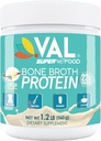 VAL Bone Broth Protein Powder – 22g Protein, 12g Collagen, MCT & Pea Protein – Gut, Skin & Joint Support – Paleo Friendly, Gluten Free – Chicken Flavor, 16 Servings