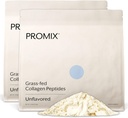 Promix Hydrolyzed Collagen Peptides - Τύπος 1 Grass Fed Collagen, 4,7g γλυκίνης, τύπου 3 βιοενεργά πεπτίδια - Unflavored - 2,5 Λίρες (πακέτο του 2)