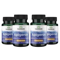 Swanson Apigenin-Bioflavonoid συμπλήρωμα Φυσικό Prostate υποστήριξη-μεταβολισμός & Nerve Υγεία υποστήριξη-μπορεί να υποστηρίξει ύπνο & χαλάρωση 90 Caps, 50mg κάθε 4 πακέτο