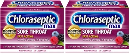 Chloraseptic Max Strength Sore Throat Relief Lozenges, Wild Berry, Drops with Liquid Center to Numb Sore Throat, 15 Count (Pack of 2)