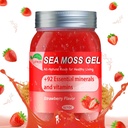 Sea Moss Gel,Organic Raw Irish Seamoss Gel Advanced Superfood,Immune ve Digestive Support,Vitamin ve Minerals Supplement (Strawberry,18.5OZ)