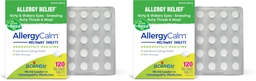Boiron AllergyCalm Tablets for Relief from Allergy and Hay Fever Symptoms of Sneezing,Runny Nose,and Itchy Eyes or Throat -,120 Count (Pack of 2)