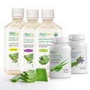 AloeCure Organic Aloe Vera Juice & Aloe Capsules - 5 Pack - Grape, Natural, Lemon Flavor Juice, Aloe Capsules, VeraFlex