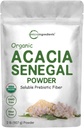 Mikro Malzemeler Organik Acacia Senegal Fiber Toz, 2 lb | Instant ► Fiber | Plant-Based Prebiyotik for Gut & Digestive Health | Non-GMO, Gluten-Free, Vegan