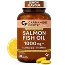 Carbamide Forte Salmon Omega 3 Fish Oil Capsules 1000mg | Salmon Fish Oil Omega 3 Capsule With Vitamin D3 + E For Men & Women | Omega3 Fishoil Supplement For Heart, Joints, Bones & Skin - 60 Softgels