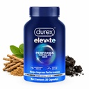 Durex Elevate Performa Capsules for Men | Ashwagandha KSM-66 Purified Shilajit & Supplement | Supports Strength & Stamina | 30 Capsules