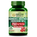 Vlado's Himalayan Organics Berberis Berberine 98% with Milk Thistle I Berberine HCL+ Capsules 750 mg | Berberine Supplements for 2X Liver Support I Control Blood Sugar I Berberis Aristata I Cholesterol Management I, Antioxidant, Anti-inflammatory & Weight Management | Herbal Formula for Detox & Metabolic Wellness - 60 Veg Capsules