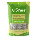 GroPure Organic: From Soil to Soul - Hemp Seeds for Eating 725 g I Hemp Seeds I High in Protein, Fibre I Perfect for Smoothies, Salads, Baking I Organic Hemp | Suitable for Keto & Vegan Diets | Natural Plant-Based Nutrition