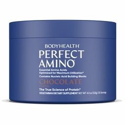 BodyHealth PerfectAmino Powder - BCAA και EAA Powder για προ και μετά την προπόνηση - Amino Acid Energy Drink for Men and Women to Support Lean Muscle and Recovery - Σοκολάτα - 20 Σερβιέτες