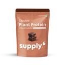 Supply6 Plant Protein | 24g Vegan Protein with Probiotics & Fibre | Complete Amino Acids | Gut-Friendly, Zero Sugar, No Chalkiness | Delicious Taste (1000g, Chocolate)