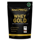 NAKPRO NUTRITION Gold Whey Protein Concentrate & Isolate 1kg Rose Milk flavour | 25.5g Protein | Trustified Certified