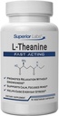 Superior Labs L-Theanine 250 mg Capsules, Pure Non-GMO Suntheanine, Filler-Free, Promotes Relaxation & Stress Relief, Supports Healthy Sleep, Improved Focus and Attention, High Absorption, 90 Veg Caps