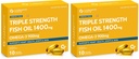 Carbamide Forte Triple Strength Omega 3 Fish Oil Capsules Softgel 1400mg | Fish Oil Omega 3 Supplement 900mg For Men & Women | Omega3 Supplement for Heart, Joints, Bones & Skin | 10 Softgel Capsules