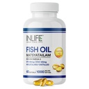 INLIFE Fish Oil Omega 3 Supplement 1000mg, EPA DHA, 60 Softgels