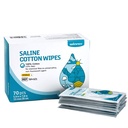 Νικητής Sterile Saline Wipes, 6" x 8" Μεγάλη προσωπική φροντίδα μαντηλάκια, Gentle Saline Pads for Piercings, Multi-Purpose for Sensitive Eyes and Face, Individually Wrapped, 70 Count