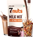 Mevano 7 Nuts Kids Protein Milk Mix Powder, 10+ age, 1 kg | Refined SUGAR FREE, 24% Protein, All Natural | 7 Nuts & Dry Fruits Powder - Badam, Cashew, Walnut, Pista, Date | Chocolate Milk Mix