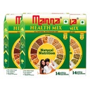 Manna Health Mix 3 Kg, All Natural Nutrition Drink, with 14 ingredients, Zero Sugar. Natural Nutrition. 1kg (Pack of 3)