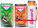 Glucon-D Instant Energy Health Drink Tangy Orange - 1kg Refill with free bottle & Instant Energy, Regular Pack - 1 kg