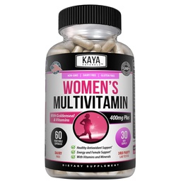 Kaya Naturals Πολυβιταμίνη γυναικών, συνολική υγιή αντιοξειδωτικό, και ανοσοποιητική υποστήριξη, Βιταμίνες A, D, C, E, Βιοτίνη, Φολικό οξύ, & Multi-Mineral, Ενέργεια & Μεταβολισμός Συμπλήρωμα βιταμίνης 60