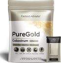 Νηστευμένος αθλητής - PureGold Colostrum – Grass-Fed Colostrum Powder υποστηρίζει την υγεία, το δέρμα, την αποκατάσταση και την ανοσία – Unflaved, 30 πακέτα Single-Serve