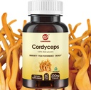 Cordyceps Capsules, Mushroom Extract Supplement Toz with 31) Beta Glucan for Performance, Energy and Immune System Support, 700 mg, 60, Organik ve Vegan