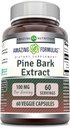 Amazing Formulas Pine Bark 100 Mg | Vegetarian Capsules Supplement | Non-GMO | Gluten-Free | Non-GMO | Gluten-Free | 1 Pack | 60 Count |