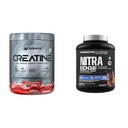 Bigmuscles Nutrition Creatine [257g, 83 Servings] | Sex On The Beach | Micronized Creatine Monohyd | Bigmuscles Nutrition Nitra Edge PB Whey Protein Powder [2kg, Rich Chocolate] | 32g Protein [Isolat