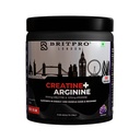 London Creatine + Arginine Powder | 3000mg Creatine Monohydrate & 1250mg Arginine | Pre Workout Muscle Strength, Energy & Recovery | 50 Servings | Sour Grape Flavor | 250g