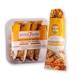 Bites of Bliss Vegan Savoury Bar | Daily Protein Snack | Vegan Bhel-Style Nutrition Bars | No Added Sugar | No Preservatives | 100% Vegan | Healthy Energy Bars | Single Pack
