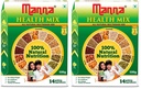 Manna Health Mix 500g, All Natural Nutrition Drink, with 14 ingredients, Zero Sugar. (Pack of 2)