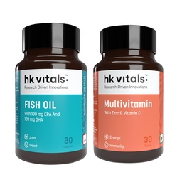 hk vitals Fish Oil & Multivitamin Combo, 2 x 30 Tablets