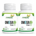 Nveda Omega 3 Fish Oil 1000mg | 180mg EPA & 120mg DHA | Heart, Brain, Eye & Joint Support Supplement for Men & Women | 120 Capsules (Pack of 2)