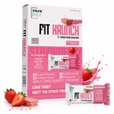 TRUTH BITE FIT KRUNCH Protein Wafer Bars Strawberry Flavour 400g (10 Bars x 40g Each) | 10g Protein Snack | No Added Sugar | Crispy Wafer | Healthy Snack | Zero Maida