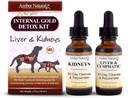 AMBER NATURALZ İç Gold Detox Kit for Dogs, Cats, Birds, Tavşanlar ve Gine Pigs | Liver ve Kidney Health | Liver ve Kidney Functions için Doğal Yardım