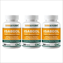 Isabgol Psyllium Husk Tablets – Digestive Support Supplement for Gut Health & Bowel Regularity, Gentle Fiber Tablets for Daily Use (Pack of 3)