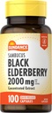Sundance Sambucus Black Elderberry Capsules | 2000 mg | 100 Count | Non-GMO ve Gluten Free Supplement Supplement