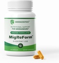 MigReForm Şişe 60 - Doktor Formüle Migraine Relief Supplements - Doğal Migraine Relief Support with Magnezyum, B2 & CoQ10 - Migraine Supplement for Women & Men - Migraine Vitaminleri