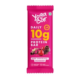 Yoga Bar Protein Bar - Dark Chocolate Cranberry 50 gm Bar