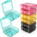 Küçük Pill Box 8 adet,Cute Travel Pill Organizer Case Mini Tiny Clear Plastik Depolama Konteynerleri Pocket Purse için Portatif