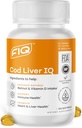 FIQ - Cod Liver IQ - Cod Liver Oil Softgels - Φυσική πηγή βιταμινών Α & D και Ω-3 Λιπαρά Οξέα - Καρδιά, Ήπαρ & Ανοσοποιητική Υγεία - 100 Softgels