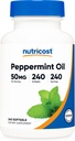 Nutricost Peppermint Oil Softgels (240 SFG) (50 MG) - Χωρίς γλουτένη, δοκιμή τρίτου μέρους και GMO δωρεάν