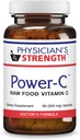 Physician's Strength Power-C - 90 Capsules - Raw Food Vitamin C + Flavonoids from Camu Camu, Acerola Cherry, Rhus coriaria & Rose Hip - Kosher - 30 Servings