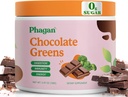 Greens Superfood Toz Çocuklar İçilir - Çocuklar için Yummy Chocolate Green Superfood Toz - Sugar-Free Chocolate Mix Greens Supplements - Spirulina & Chlorella ile Günlük Yeşiller - 60 Hizmetler