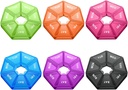 Patelai 6 Pcs Μικρός εβδομαδιαίος διοργανωτής χαπιών 7 Day Sided Pill περίπτωση βιταμίνης Φορητός Planner 7 Copartment Travel Round Αποθήκευση κουτί καθημερινής υπενθύμισης για το συμπλήρωμα ιατρικής Fish Oil (Vivid Colors)