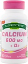 Nature's Truth Calcium 600 mg + D3-60 Coated Caplets, Συσκευασία των 2