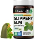 BIO KRAUTER Slippery Elm Gummies 4000 mg - 60 Kont 30 Günlük Supply - Digestive & Respiratory Support - Ulmus Rubra Gummies for Lungs - Slippery Elm Bark for Women & Men - Vegan, GMO-Free