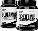 Nutrex Research Creatine Monohydrate Powder 200 Serv & L Glutamine Powder 200 Serv Bundle